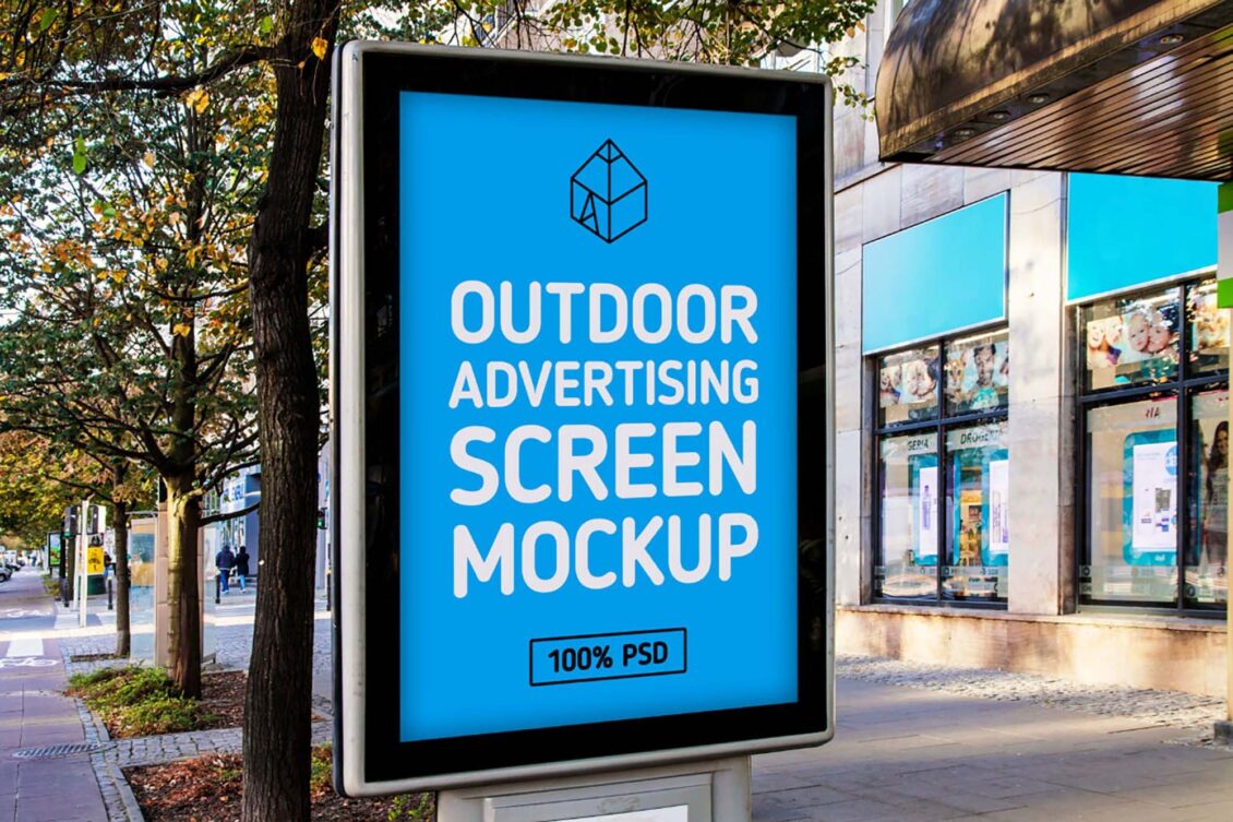 Outdoor Advertising Screen Mocku